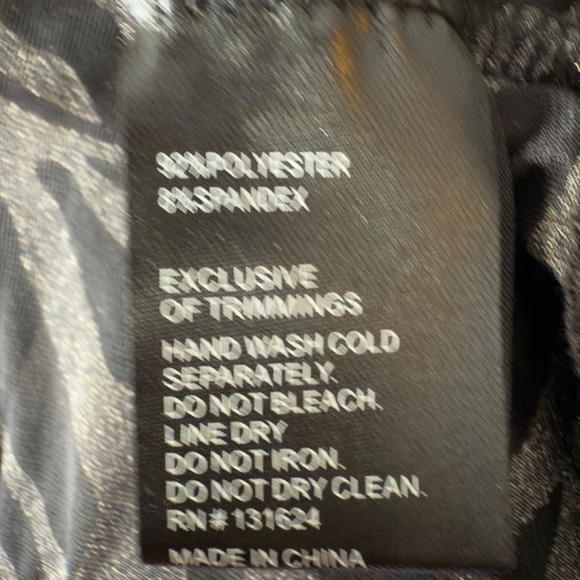 Calessa Tunic Top Plus Size 3X Black Embroidered Velvet Sheer Animal Print - Picture 7 of 7